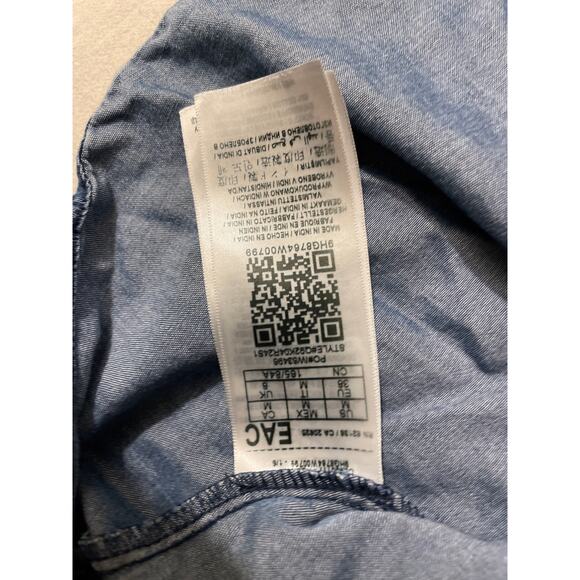 Guess Women's Size Medium Lightweight Denim Tank Sleeveless Dress Zipper Blue‎ - Picture 4 of 9